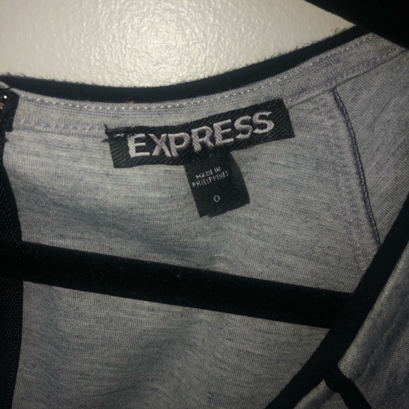 Women’s Express Grey & Black Body-con Dress Size 0 - Picture 10 of 11